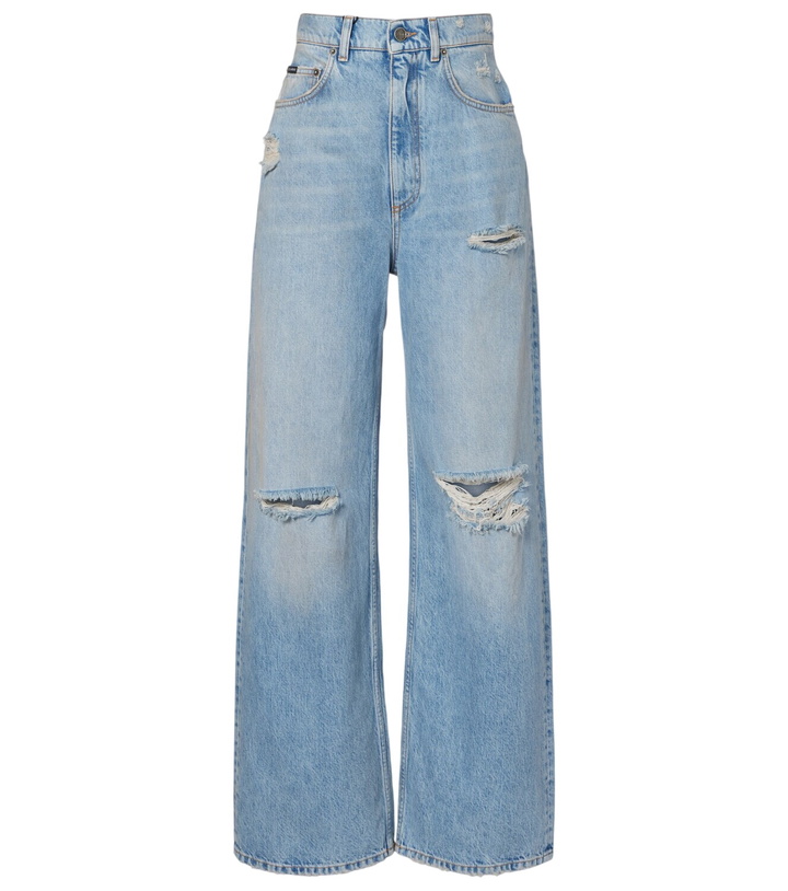 Photo: Dolce&Gabbana Distressed wide-leg jeans