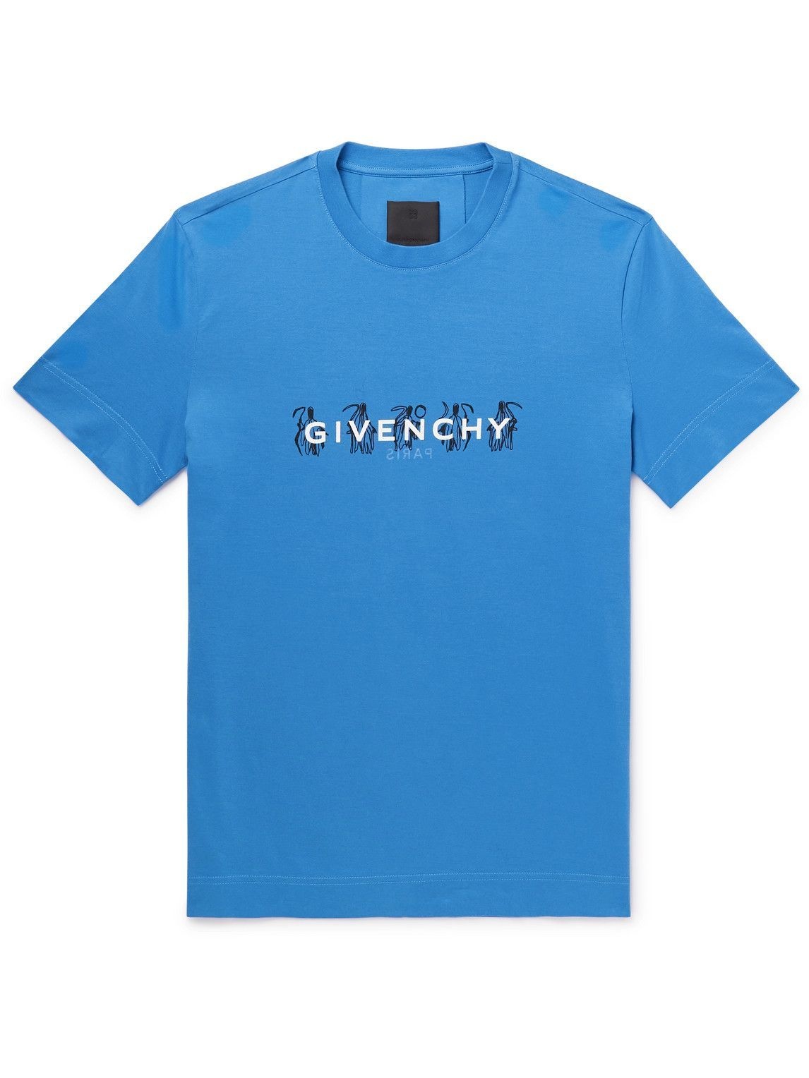 Givenchy - Josh Smith Logo-Print Cotton-Jersey T-Shirt - Blue Givenchy