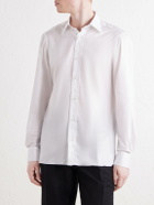 Rubinacci - Cutaway-Collar Cotton-Twill Shirt - White