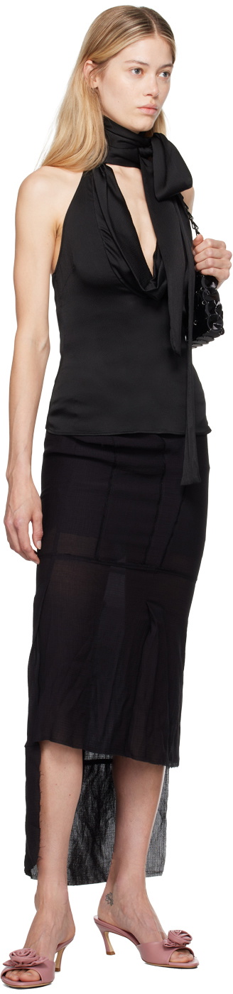 Blumarine Black Halter Neck Tank Top