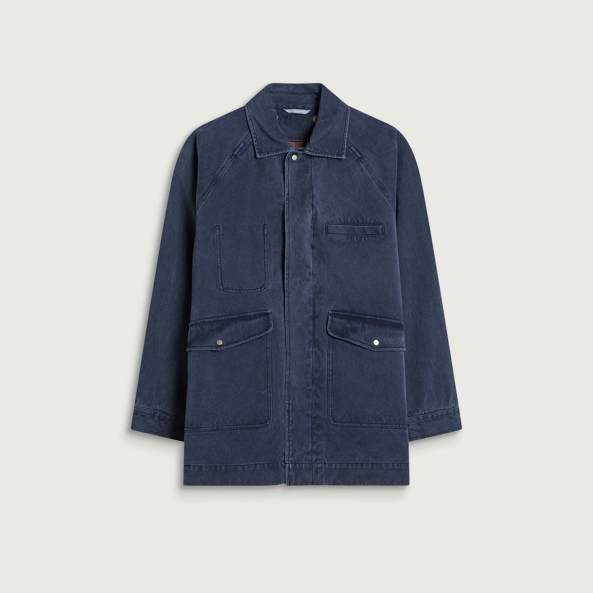 Folk Men's Carcoat in Indigo Canvas