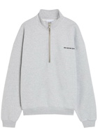 Mki Miyuki Zoku Uniform Half-zip Cotton-blend Sweatshirt Grey