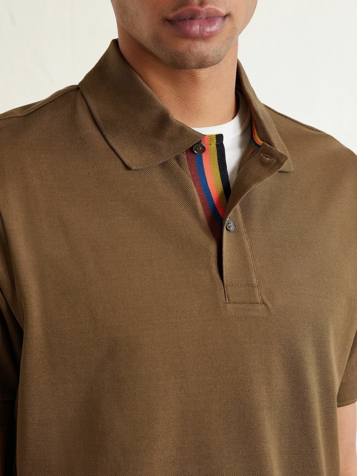 Paul Smith - Cotton-Piqué Polo Shirt - Brown