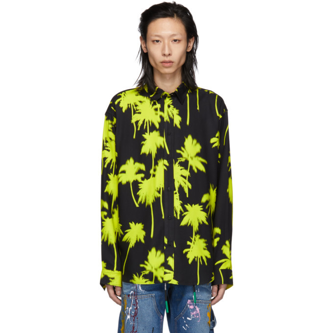 Photo: MSGM Black and Yellow Palm Trees Shirt