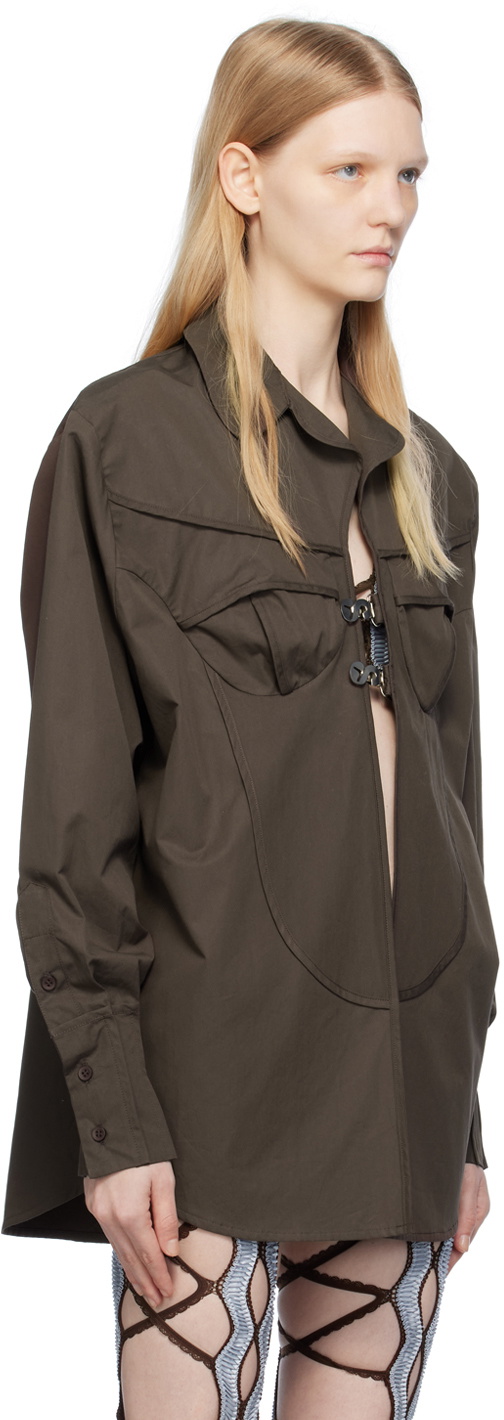 Sinéad O’Dwyer Brown Clasp Shirt