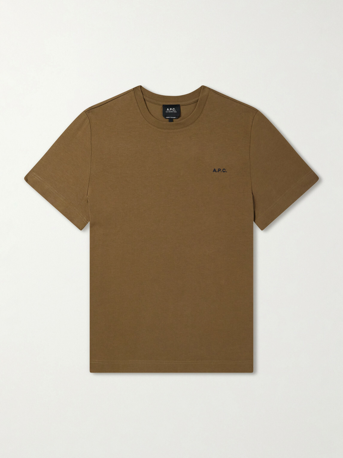 A.P.C. - Oliver Logo-Embroidered Cotton-Jersey T-Shirt - Brown