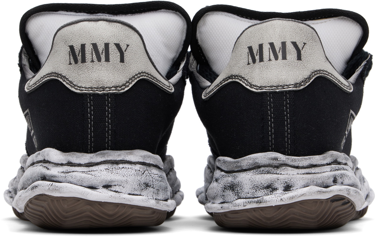 Maison MIHARA YASUHIRO Black 'Blakey Puffer' OG Sole Garment Dyed Canvas Sneakers