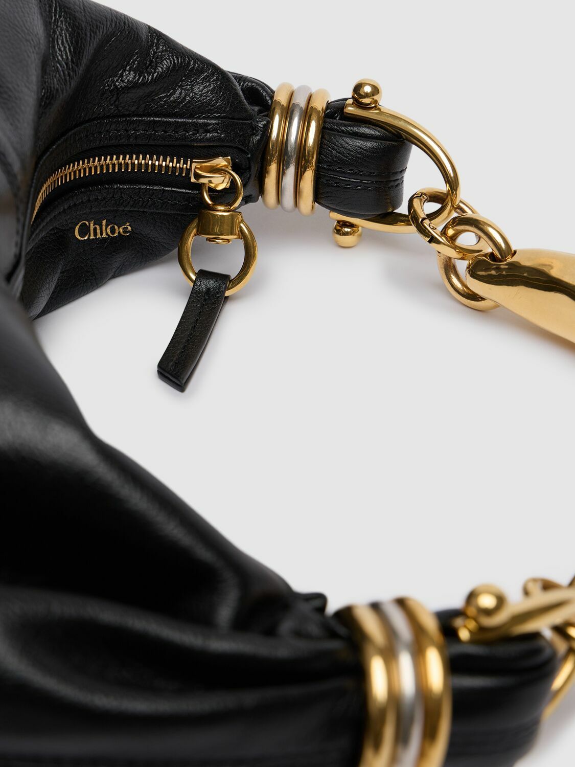 CHLOÉ Bracelet Grained Leather Top Handle Bag