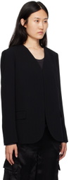 Theory Black Collarless Blazer