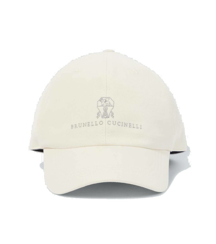 Photo: Brunello Cucinelli Logo cotton baseball cap