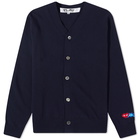 Comme des Garçons Play Men's Invader Cardigan in Navy