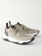 Berluti - Shadow Leather-Trimmed Mesh Sneakers - Neutrals