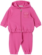 Moncler Enfant Baby Pink Zip Hoodie & Lounge Pants