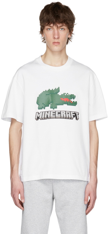 Photo: Lacoste White Minecraft Edition Cotton T-Shirt