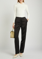 Toteme Polo Fine-knit Cardigan Off White