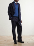 Altea - Virgin Wool Half-Zip Sweater - Blue