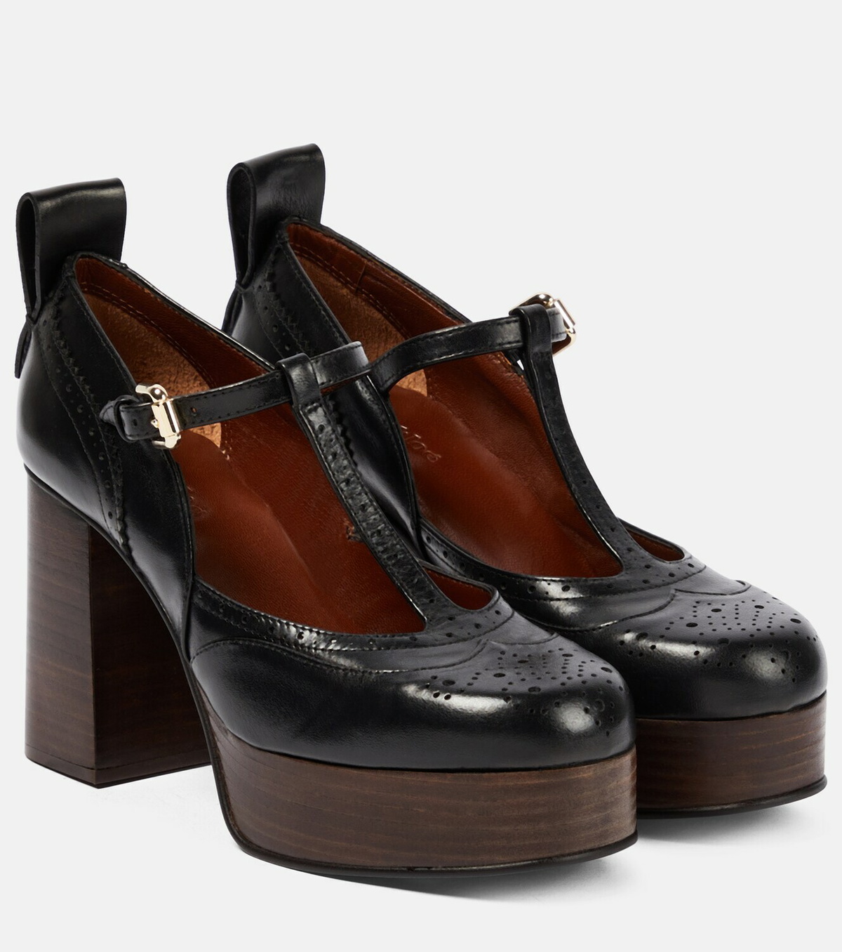 See By Chloé Aria leather platform pumps See by Chloe