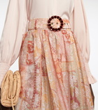 Zimmermann - Kaleidoscope printed linen and silk maxi skirt