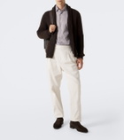 Allude Ribbed-knit wool and cashmere cardigan