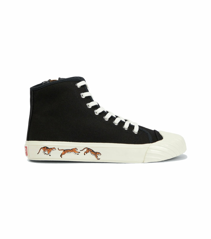 Photo: Kenzo - KENZOSCHOOL canvas high-top sneakers