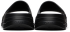 GANNI Black Embossed Pool Slides