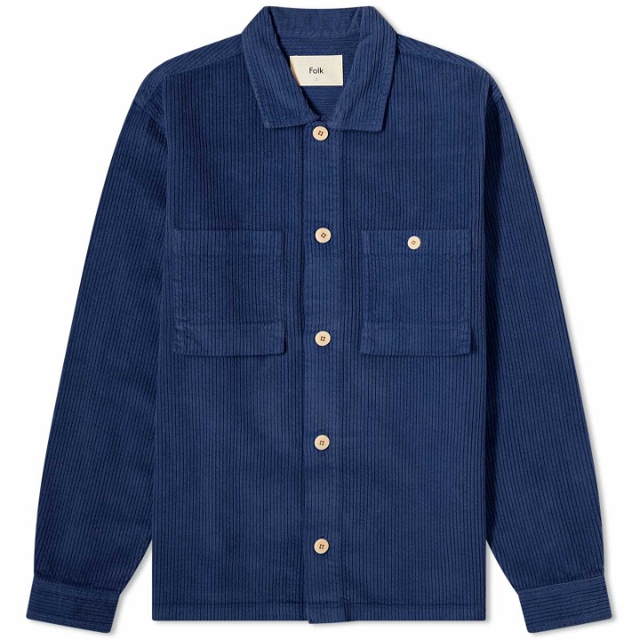 Photo: Folk Men's Chunky Cord Shirt END EXCLUSIVE in Navy