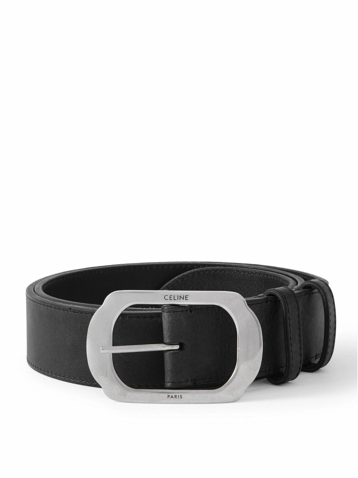 CELINE - 3.5cm Leather Belt - Black