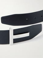 TOM FORD - 4cm Reversible Full-Grain Leather Belt - Blue