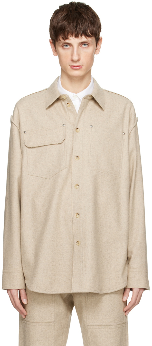 Helmut Lang Beige Buttoned Shirt Helmut Lang