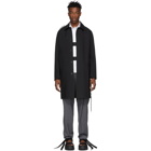 Craig Green Black Laced Long Trench Coat