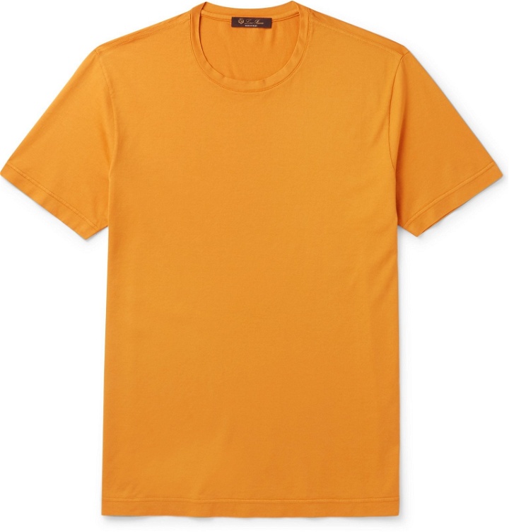 Photo: Loro Piana - Cotton-Jersey T-Shirt - Yellow