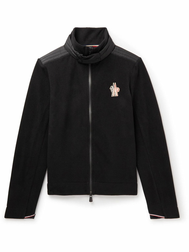 Photo: Moncler Grenoble - Shell-Trimmed Fleece Down Ski Jacket - Black