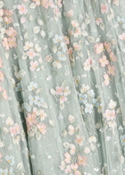 Needle & Thread Versailles Ditsy Floral-embroidered Tulle Gown Light Blue