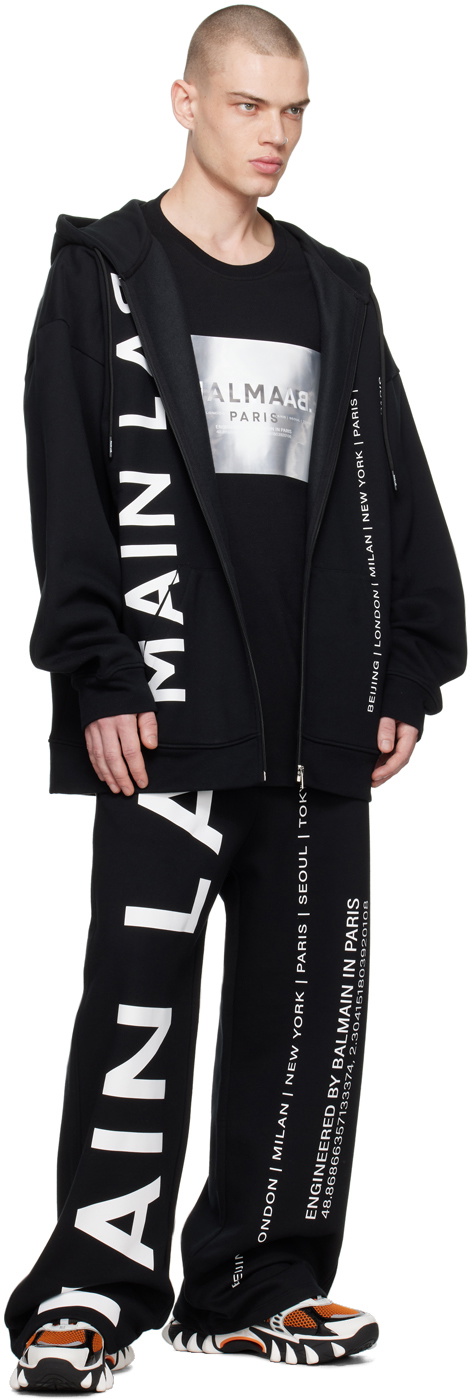 Balmain Black Zipped Hoodie Balmain