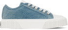 Marc Jacobs Blue 'The Crystal' Denim Sneakers
