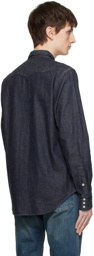 RRL Navy Slim-Fit Denim Shirt