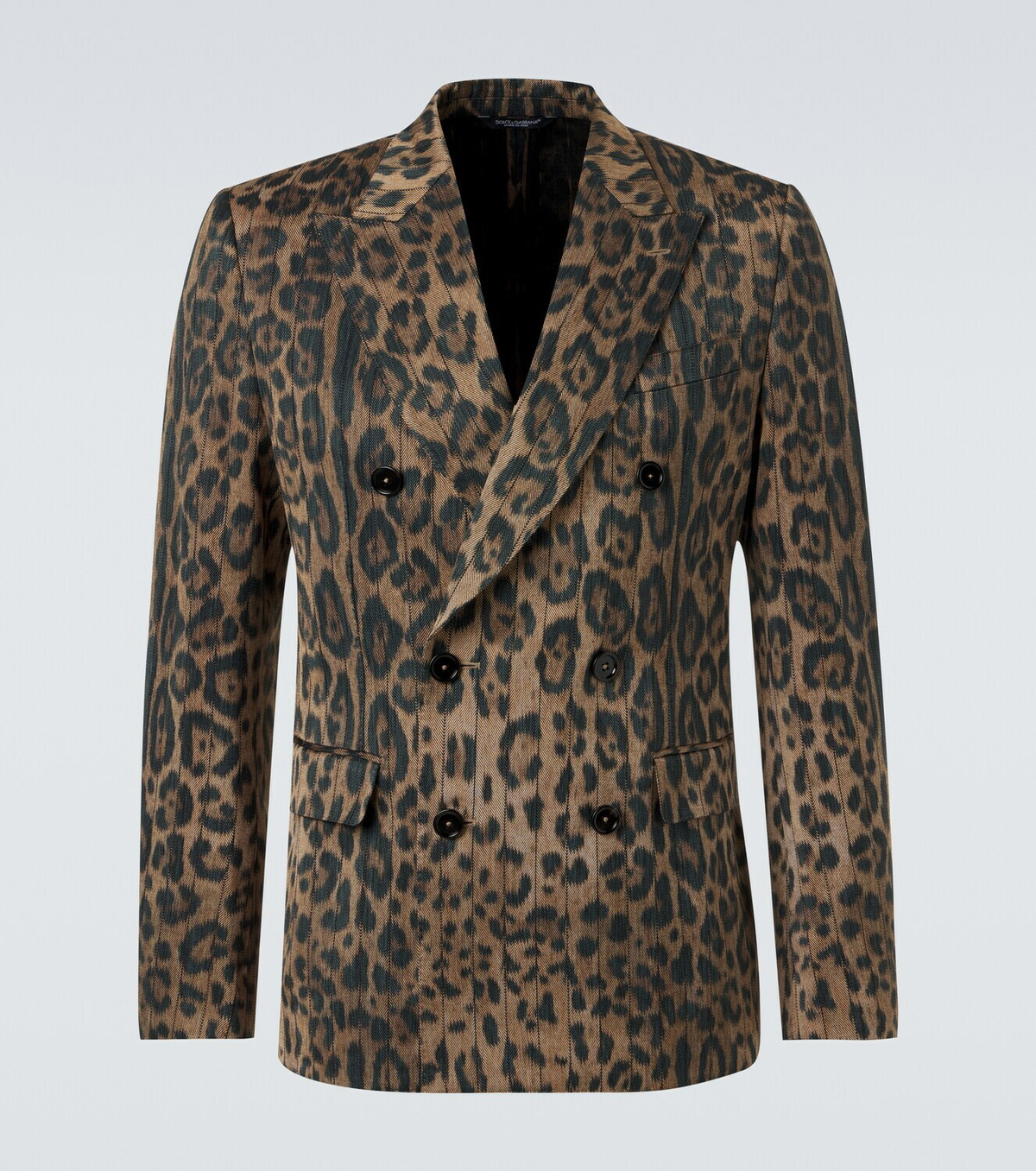 Dolce&Gabbana Leopard-print cotton-blend blazer