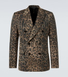 Dolce&Gabbana Leopard-print cotton-blend blazer