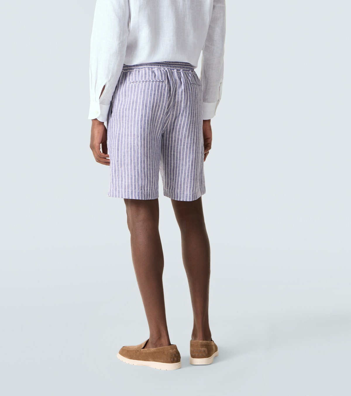 Fedeli Alfa striped linen Bermuda shorts Fedeli