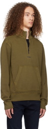 BOSS Khaki Half-Zip Sweater