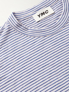 YMC - Oversized Striped Cotton-Jersey T-Shirt - Blue