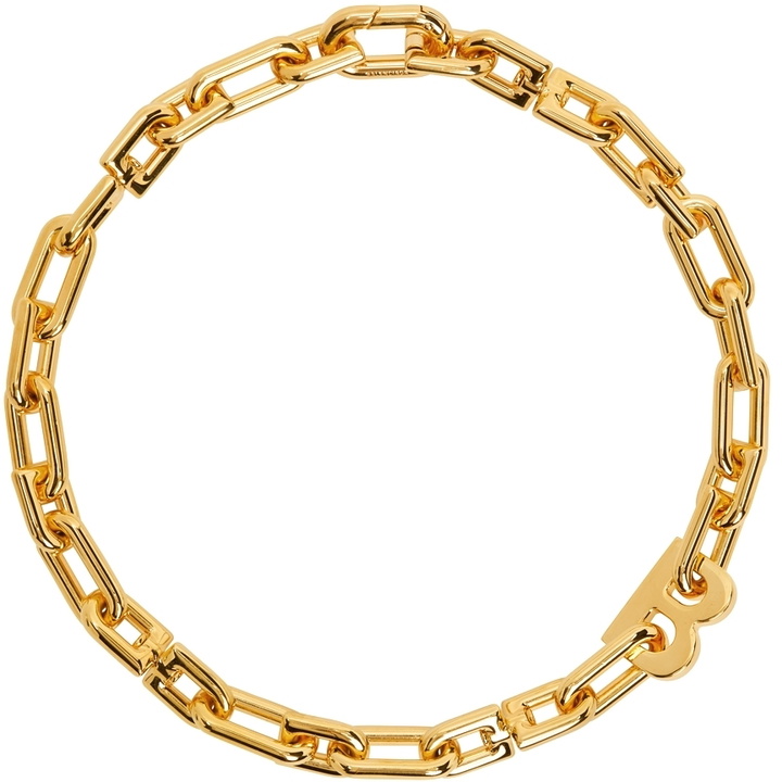 Photo: Balenciaga Gold Thin B Chain Necklace