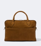 Métier Closer Slim suede briefcase