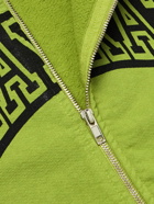 Stray Rats - Logo-Print Cotton-Jersey Zip-Up Hoodie - Green
