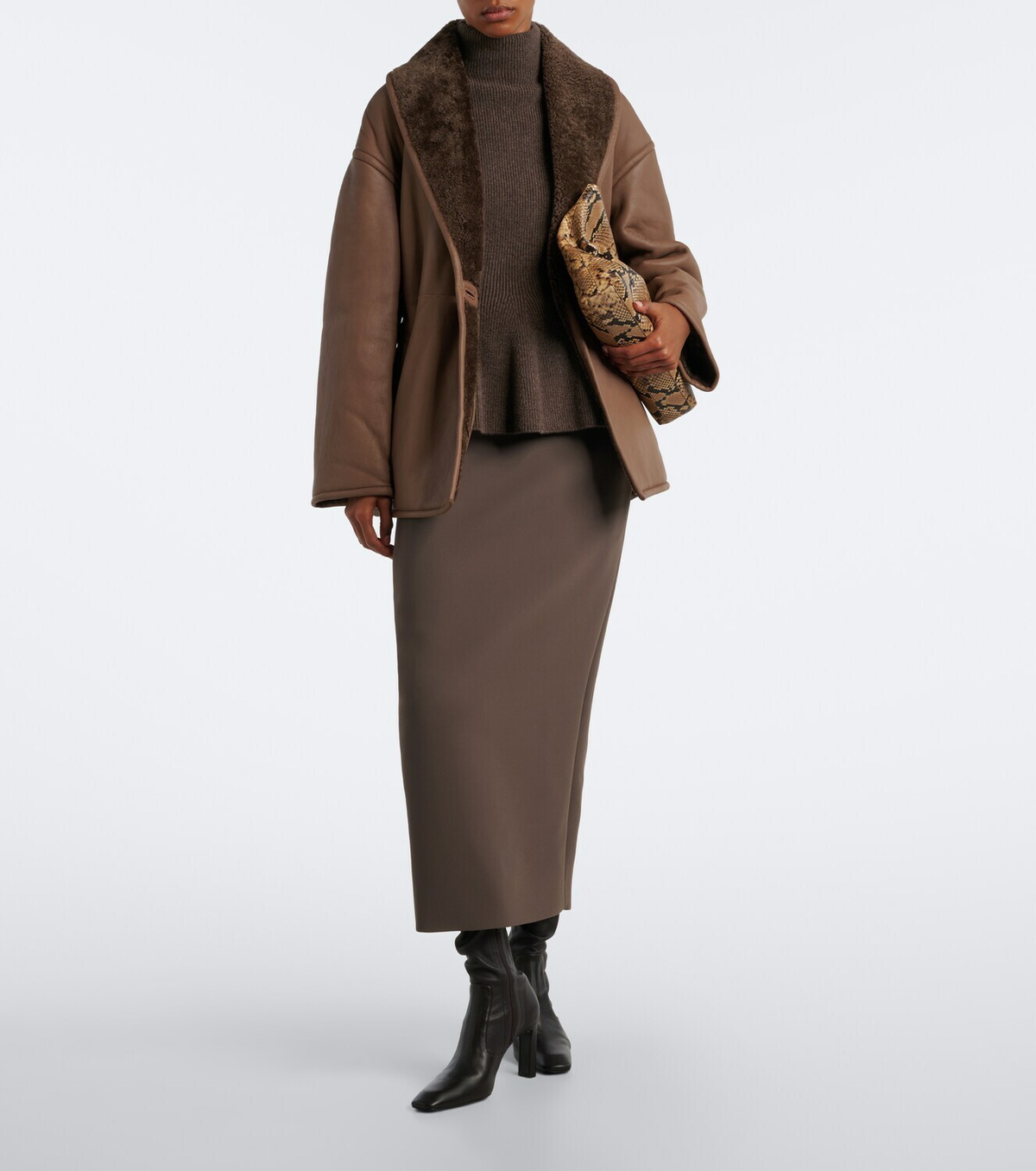 Joseph Manu shearling-lined leather coat