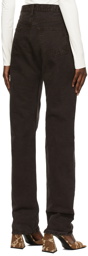 The Attico Brown Long Baggy Jeans