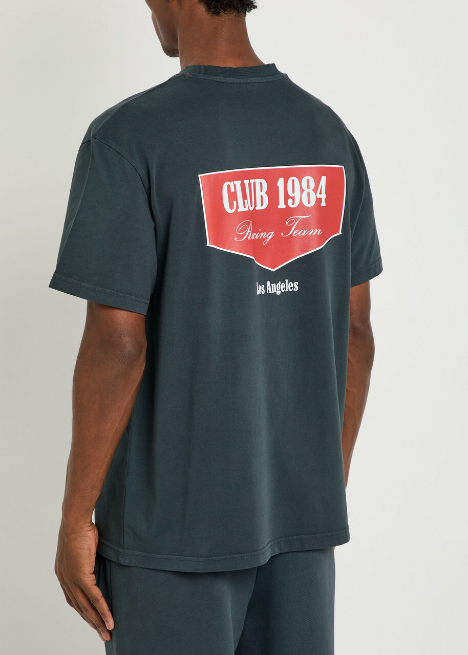 Club 1984 Racing Printed Cotton T-shirt Grey