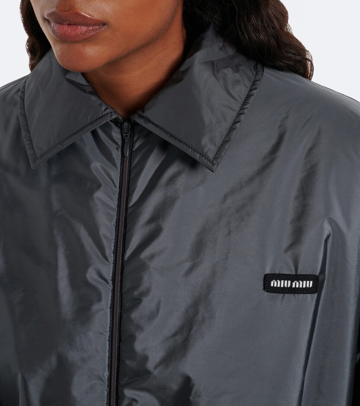 Miu Miu Shearling-lined blouson jacket