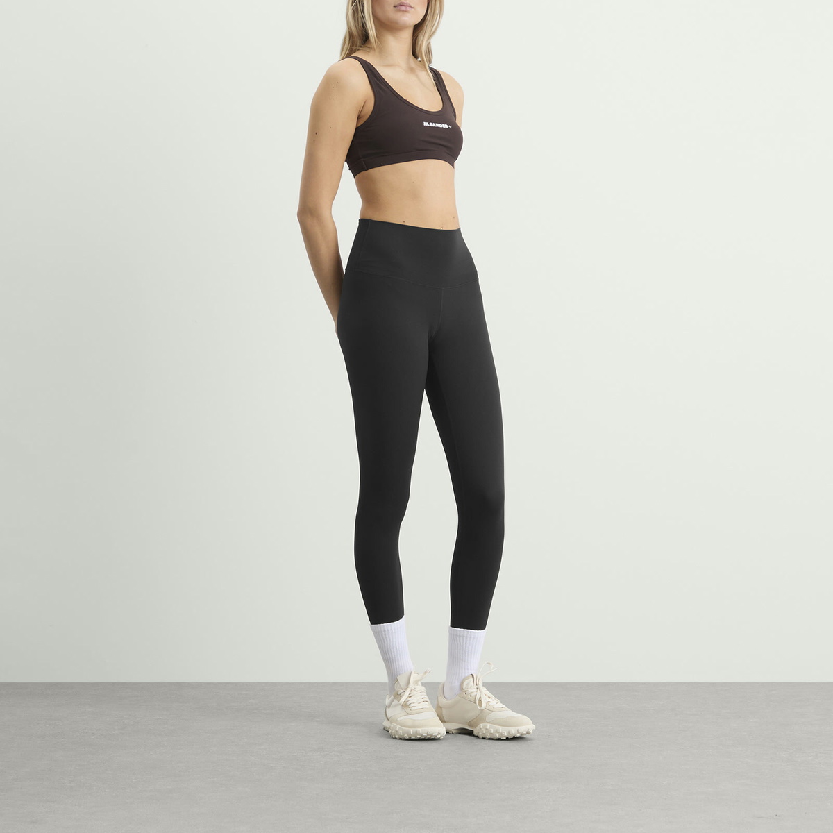 Jil Sander Women's Logo Activewear Bra in Earth