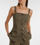 Max Mara Plaid virgin wool top